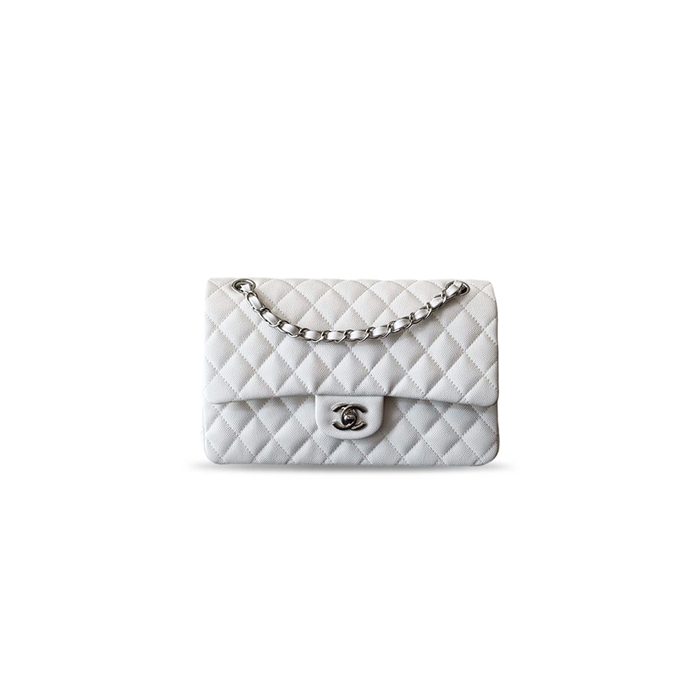 CHANEL CAVIAR QUILTED MEDIUM DOUBLE FLAP LIGHT A01112 (25.5*15.5*6.5cm)